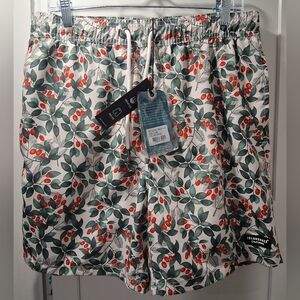 ISLANDHAZE Men's XL Waist 36 Swim Trunks Holly Berries BRAND-NEW w/tags MB321044